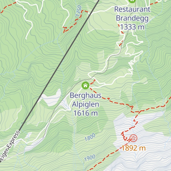 Map of Berghaus Alpiglen
