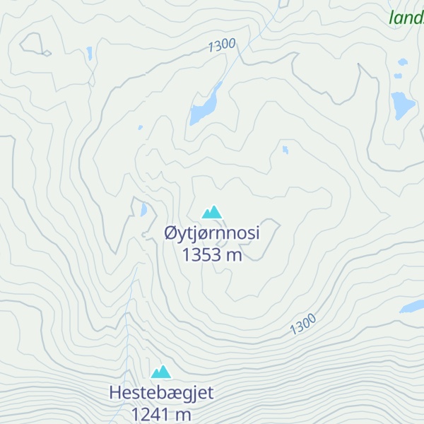 Map of Øytjørnnosi