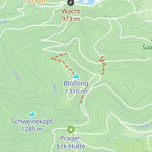Map of Blößling