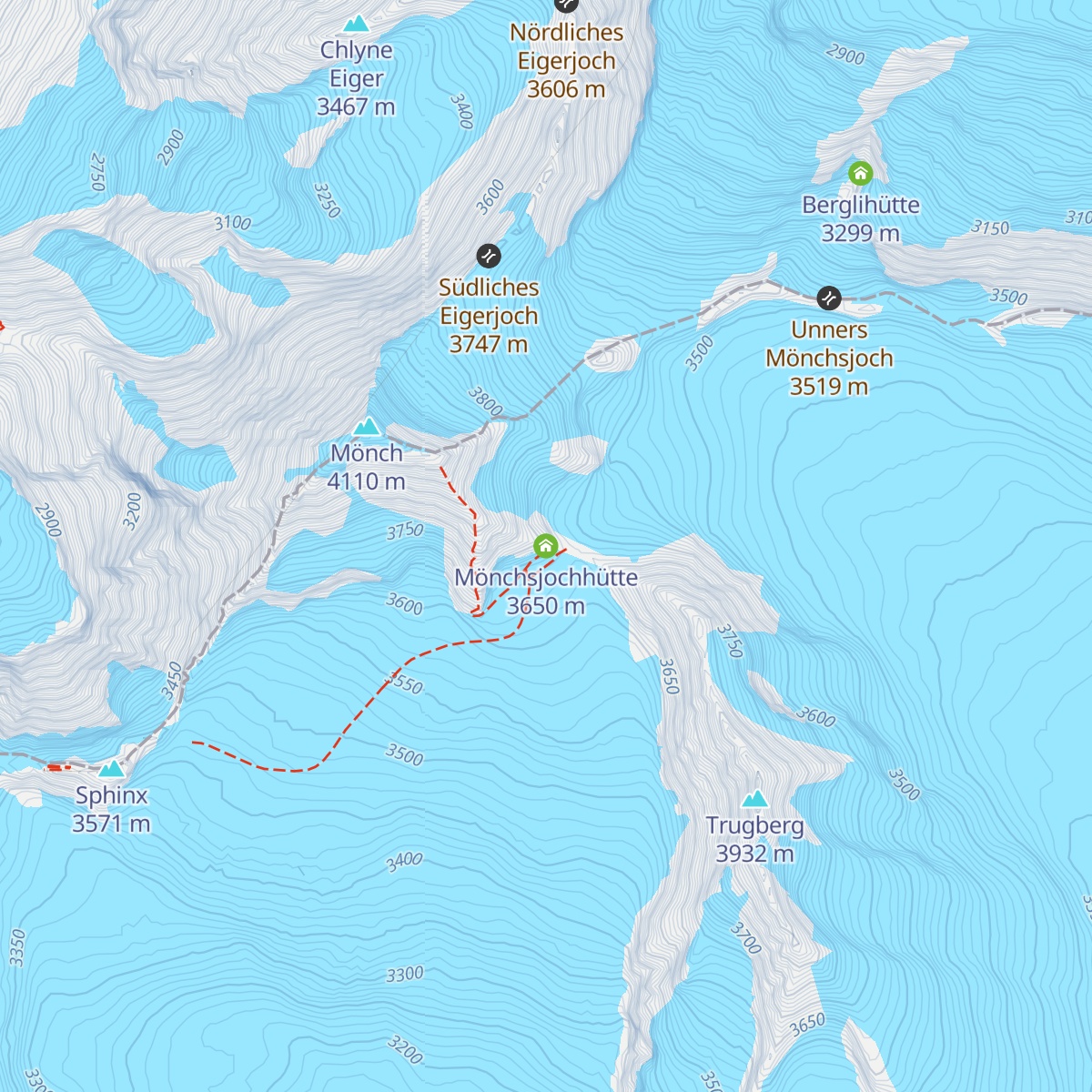 Mönchsjochhütte map