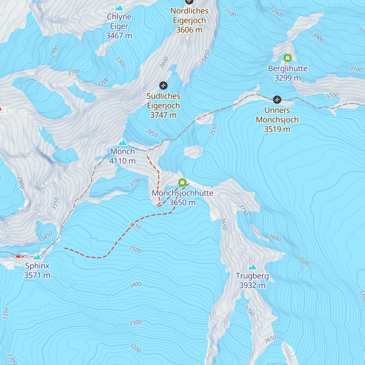 Mönchsjochhütte map