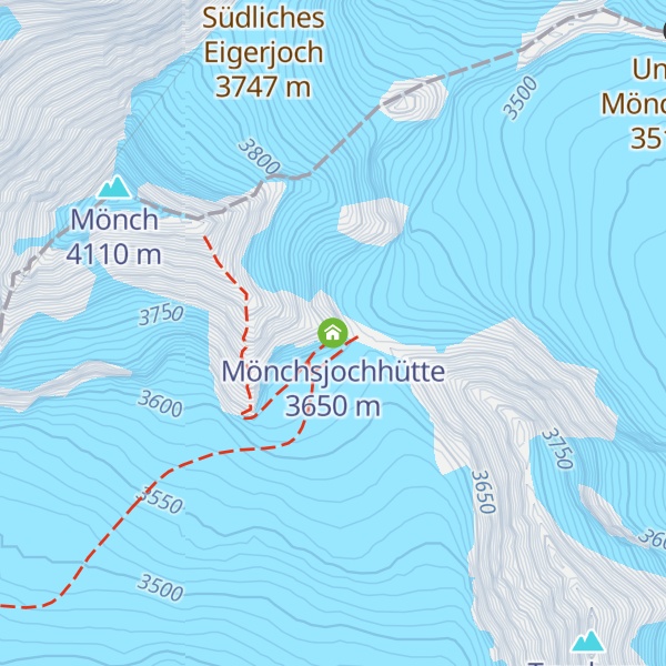 Map of Mönchsjochhütte