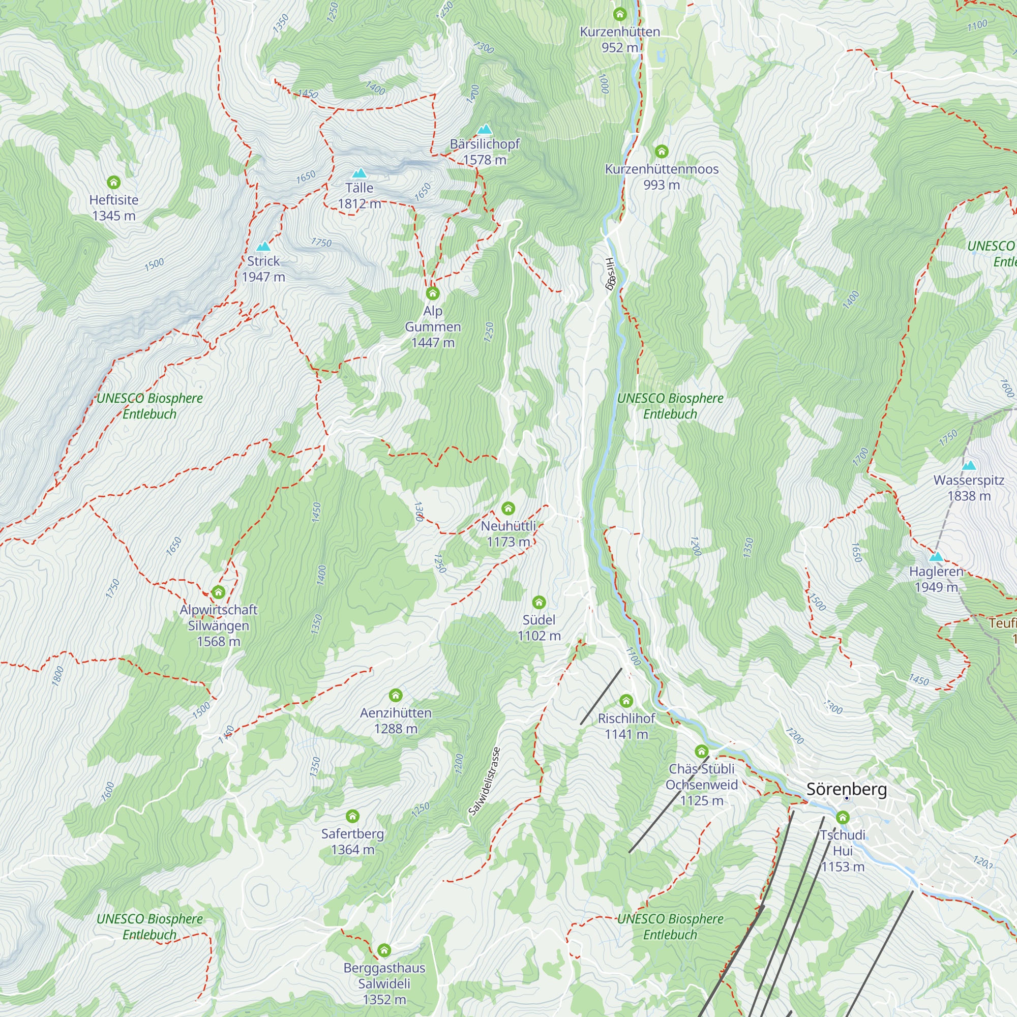 Neuhüttli map
