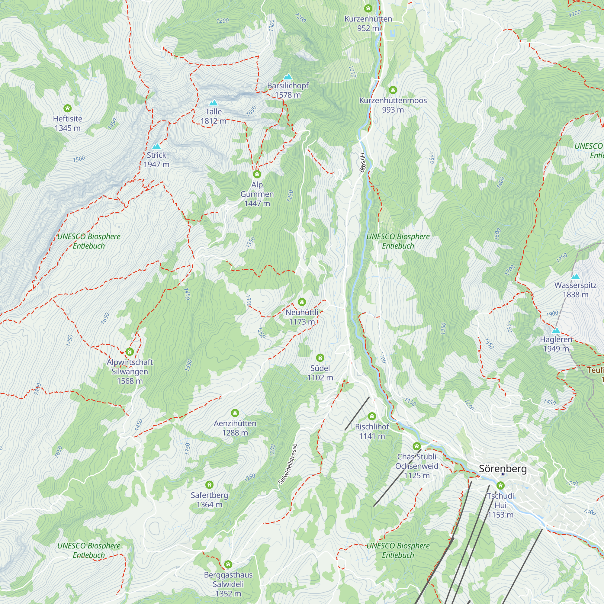 Neuhüttli map