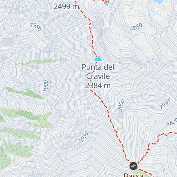 Map of Cima Pietra Bianca