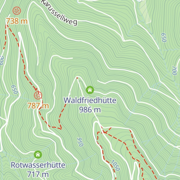 Map of Waldfriedhütte