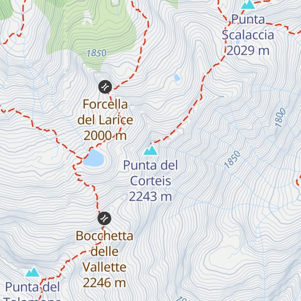 Map of Punta del Corteis