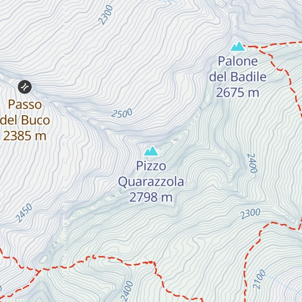 Map of Pizzo Quarazzola