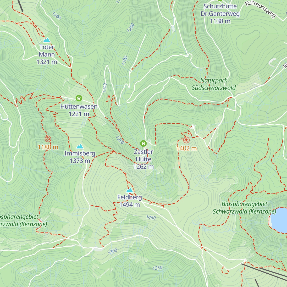 Zastler Hütte map