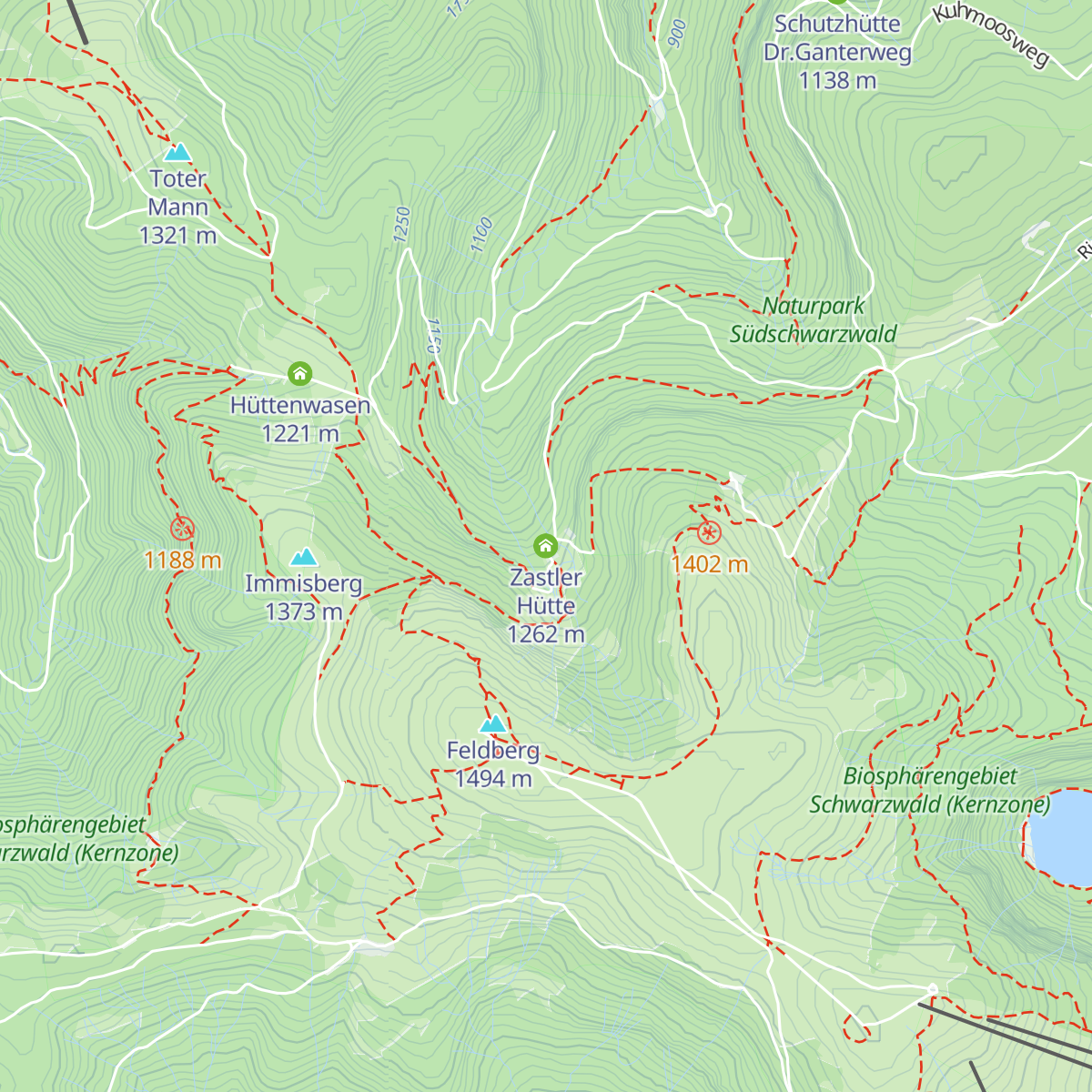 Zastler Hütte map
