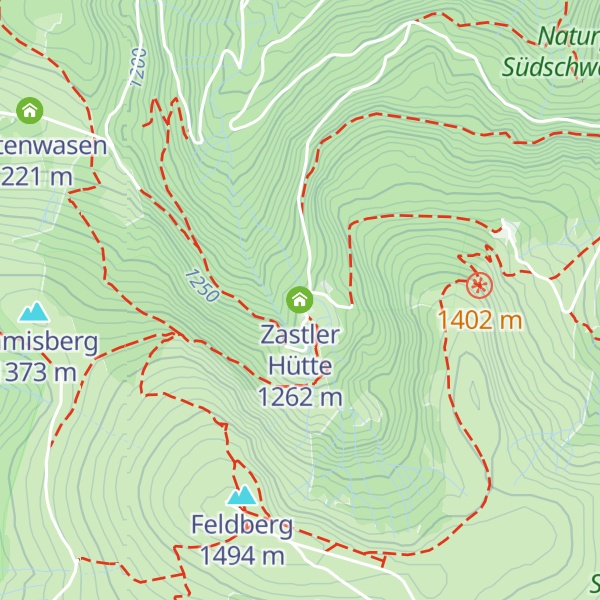 Map of Zastler Hütte