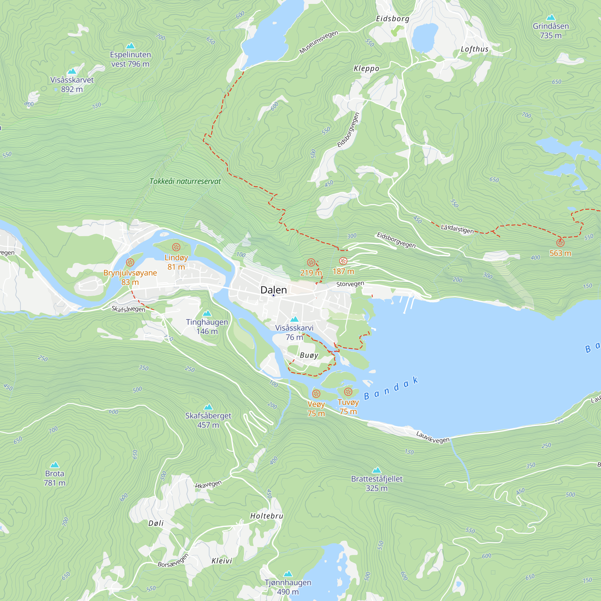 Visit Dalen - Dalen Tourist Office map