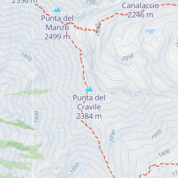 Map of Punta del Cravile