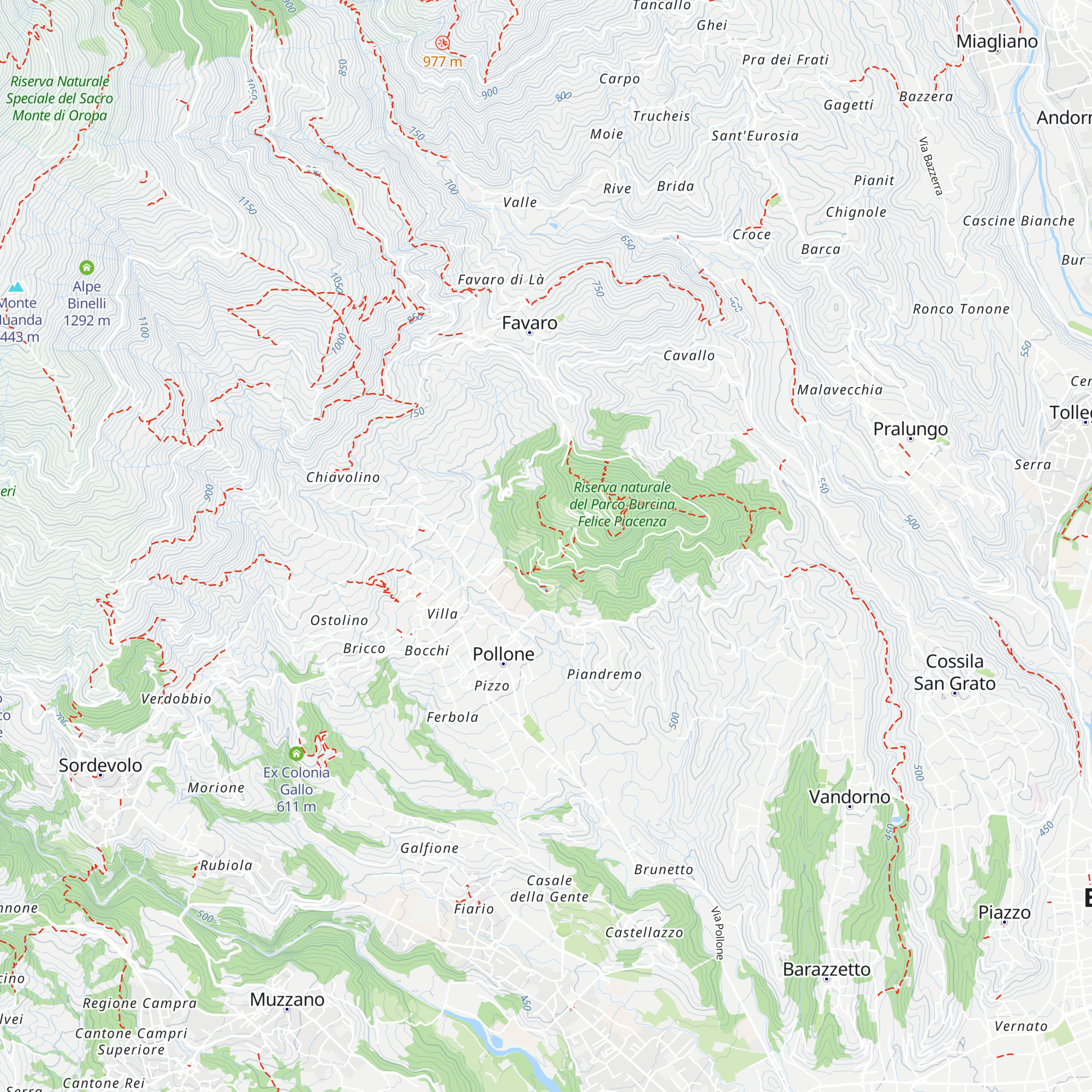 Trattoria del Parco della Burcina map