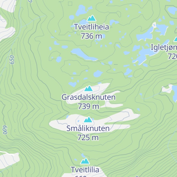 Map of Grasdalsknuten
