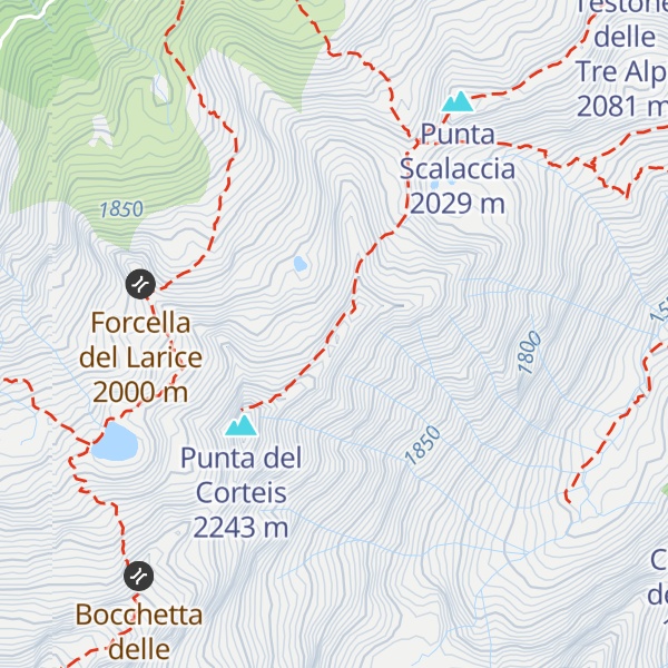 Map of Punta del Campanile