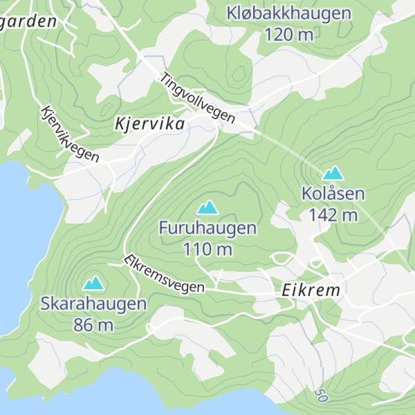 Map of Furuhaugen