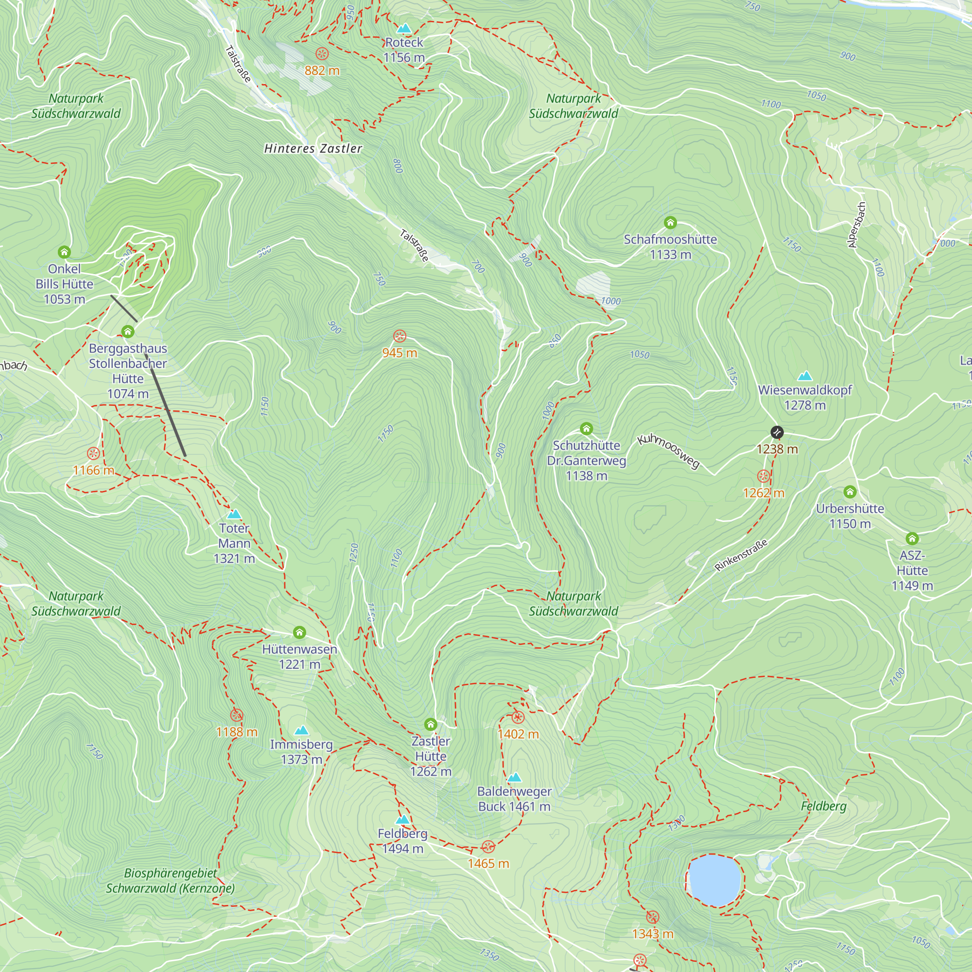 Kluse Hütte map