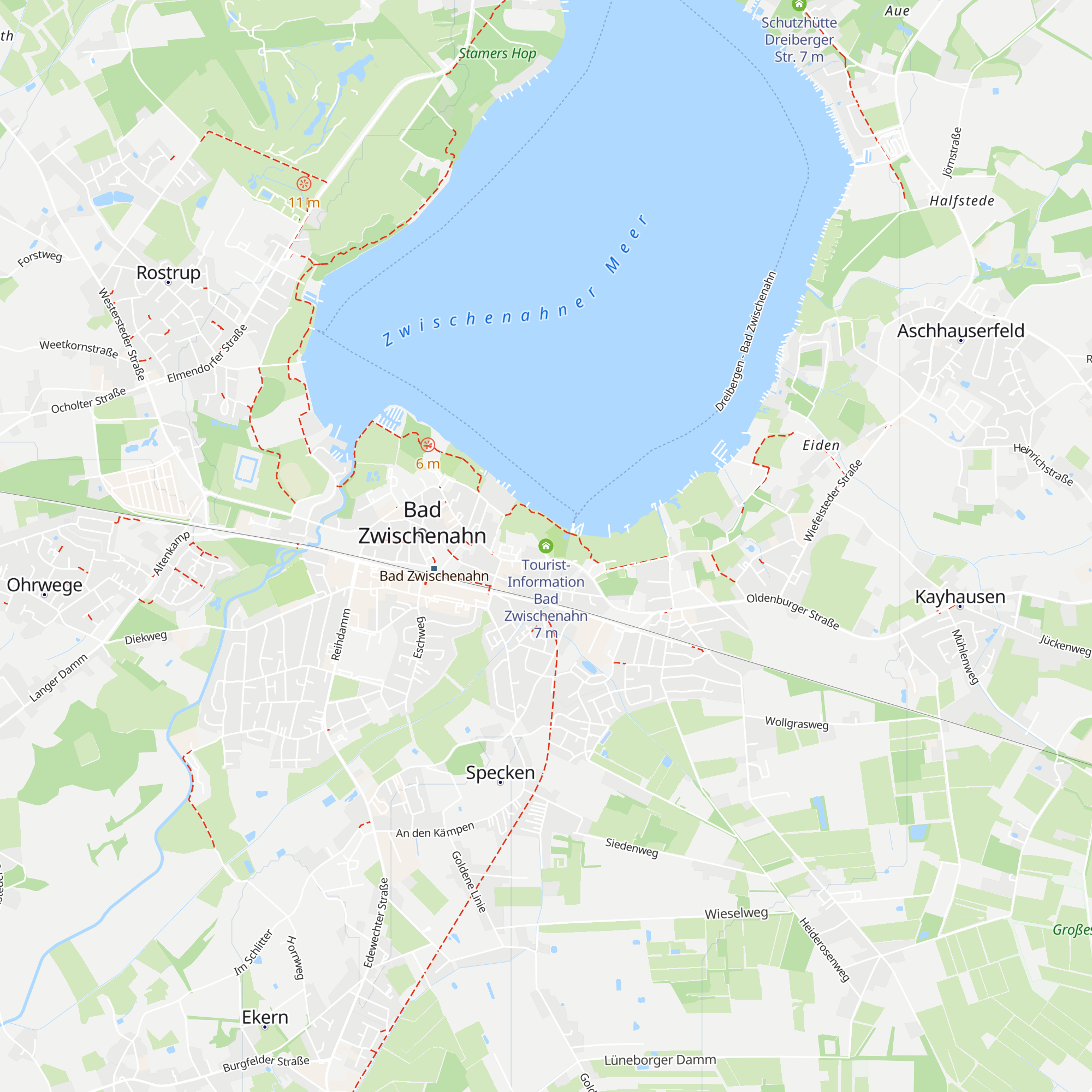 Tourist-Information Bad Zwischenahn map