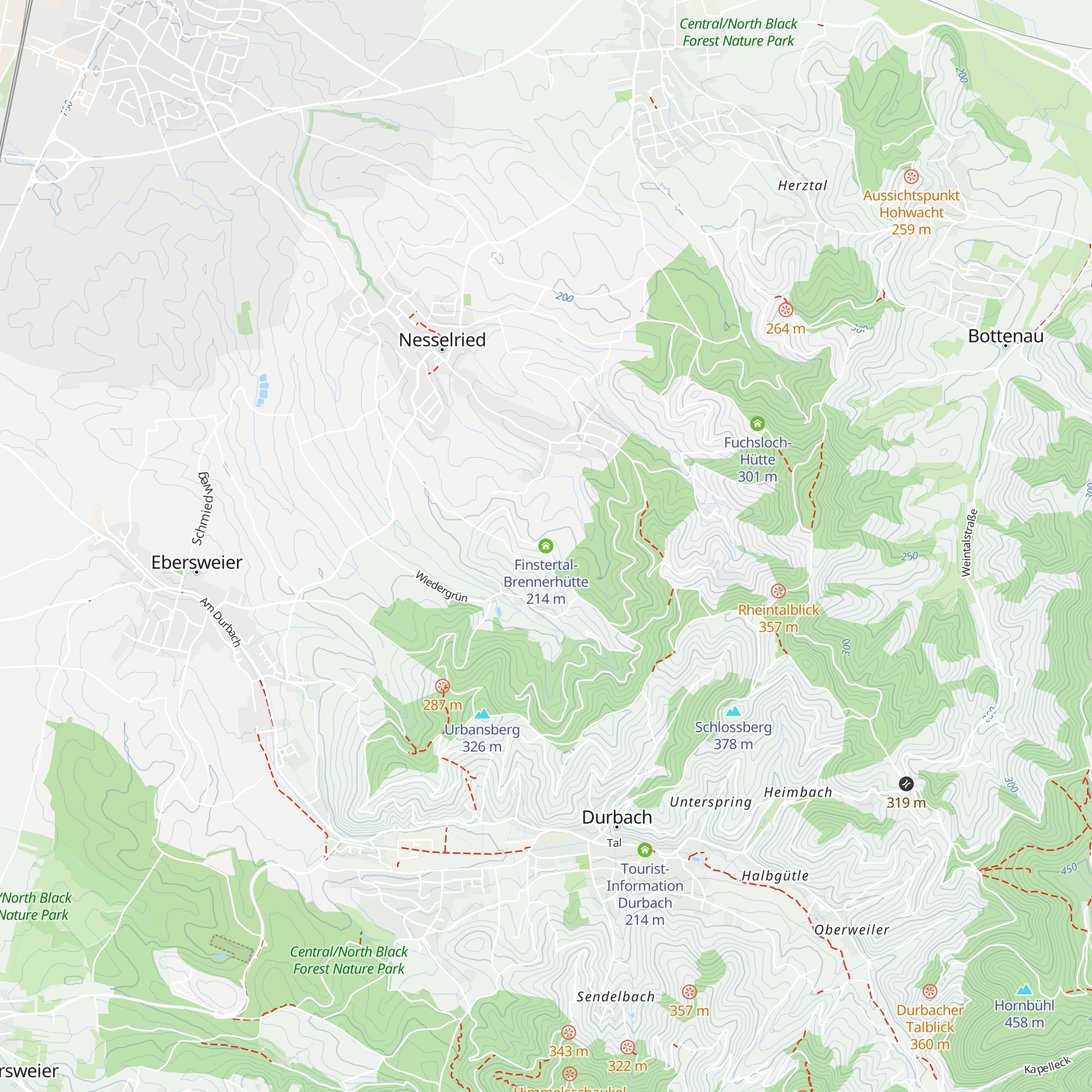Finstertal-Brennerhütte map