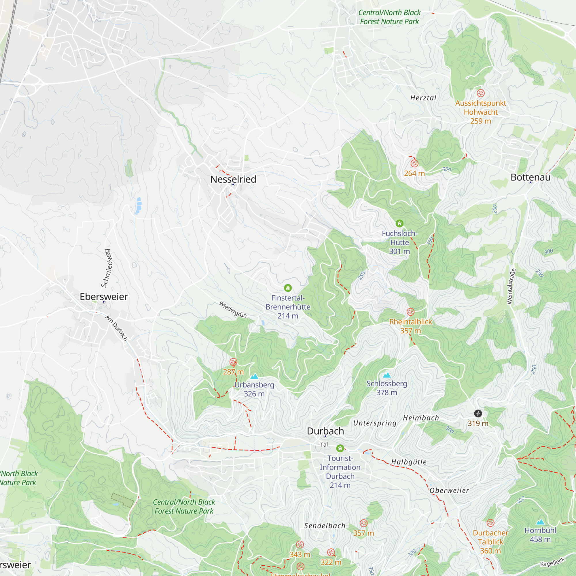 Finstertal-Brennerhütte map
