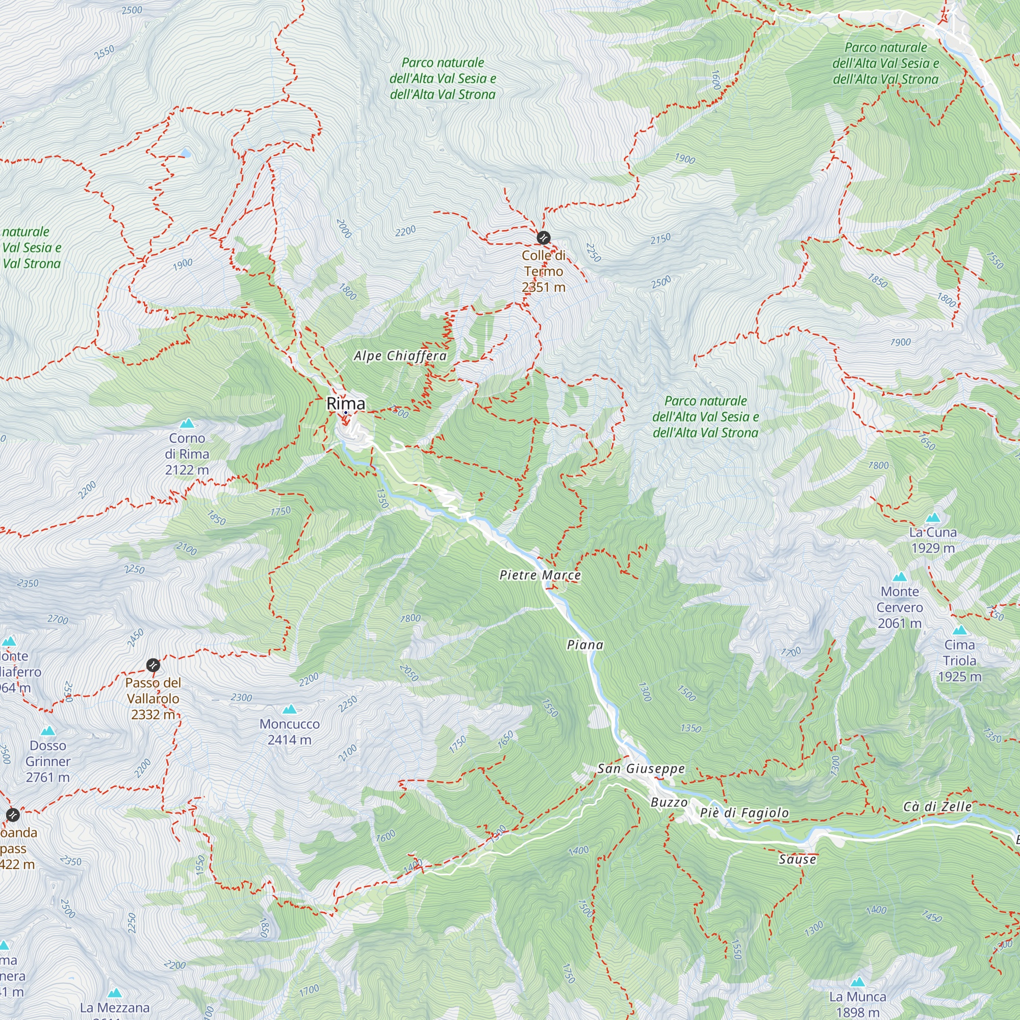 Rifugio Brusà map
