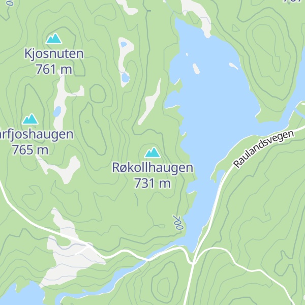 Map of Røkollhaugen