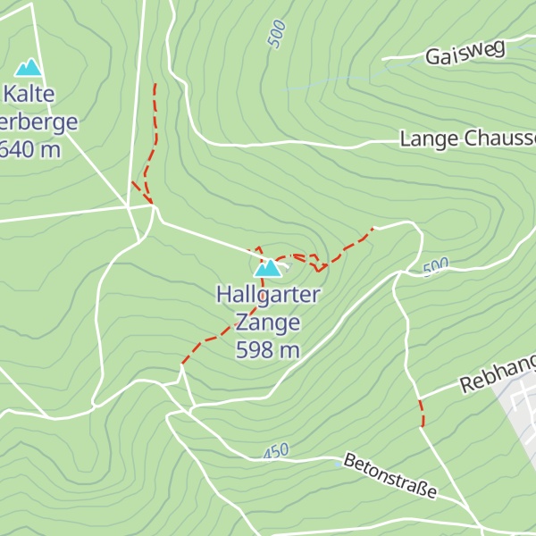 Map of Hallgarter Zange