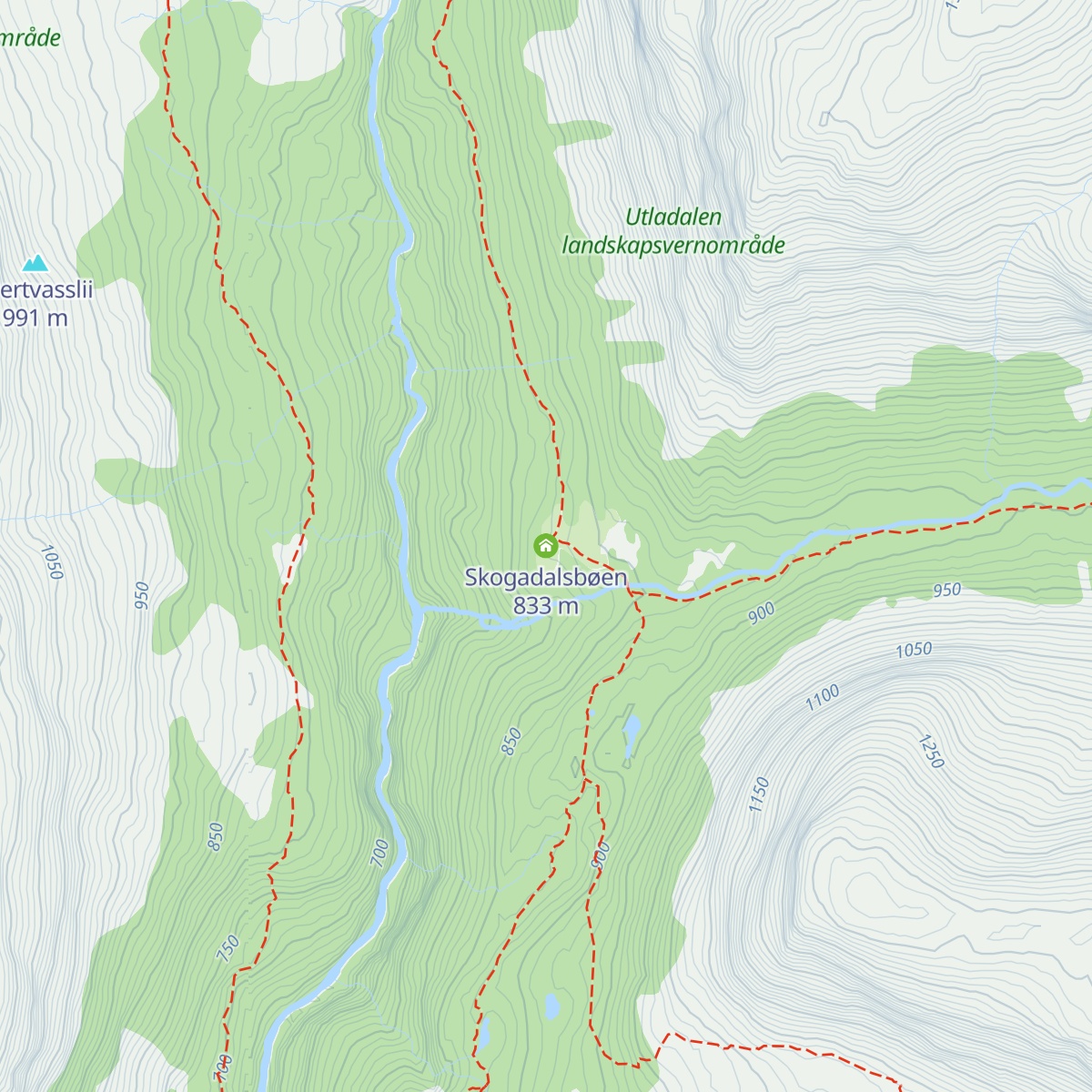 Skogadalsbøen map
