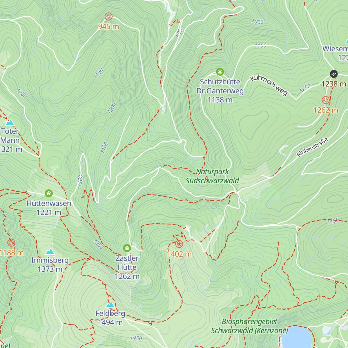 Rehbühlhütte map
