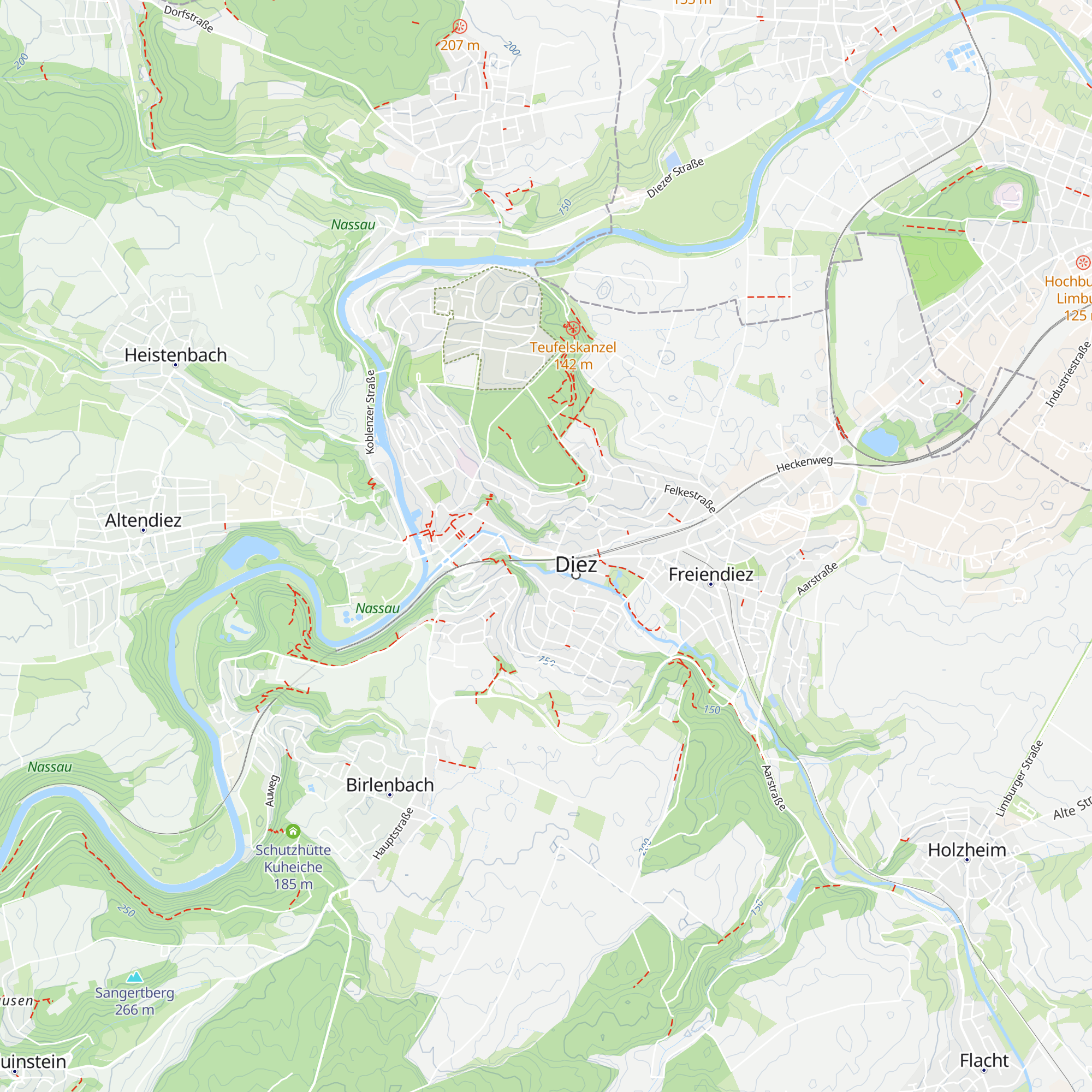 Tourist-Information Diez map