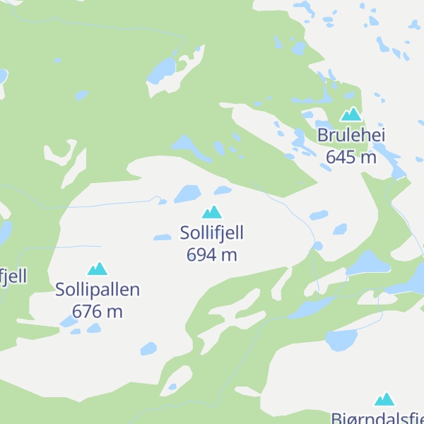 Map of Sollifjell