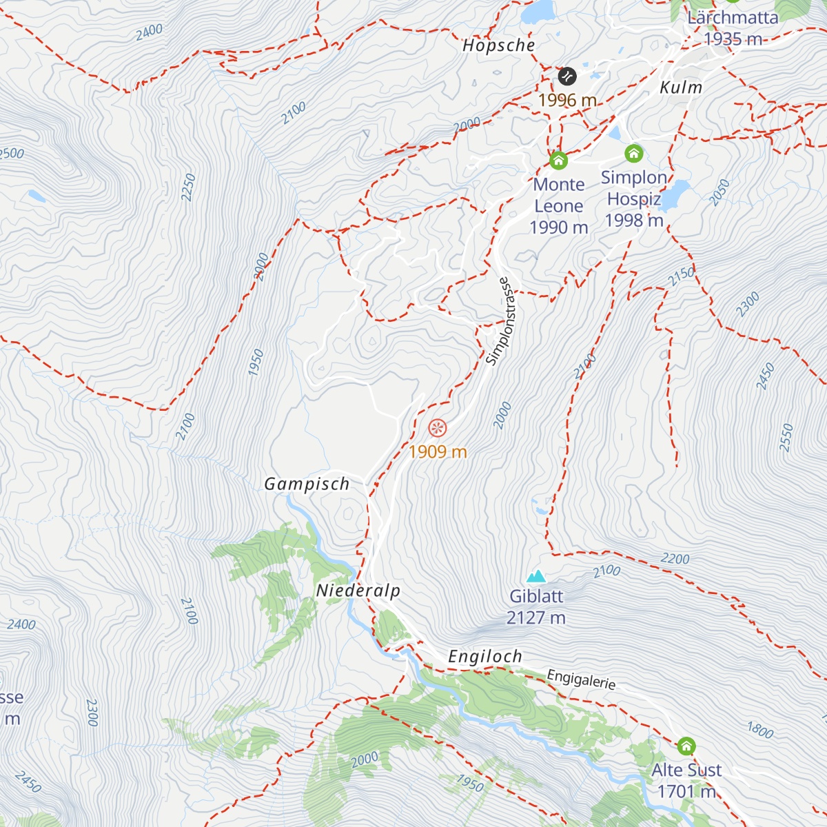 Altes Hospiz Simplon map