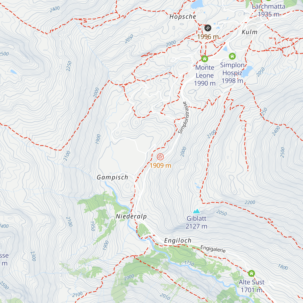 Altes Hospiz Simplon map