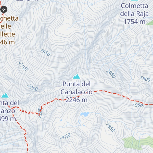 Map of Punta del Canalaccio