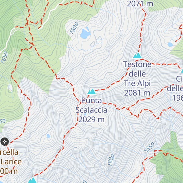 Map of Punta Scalaccia