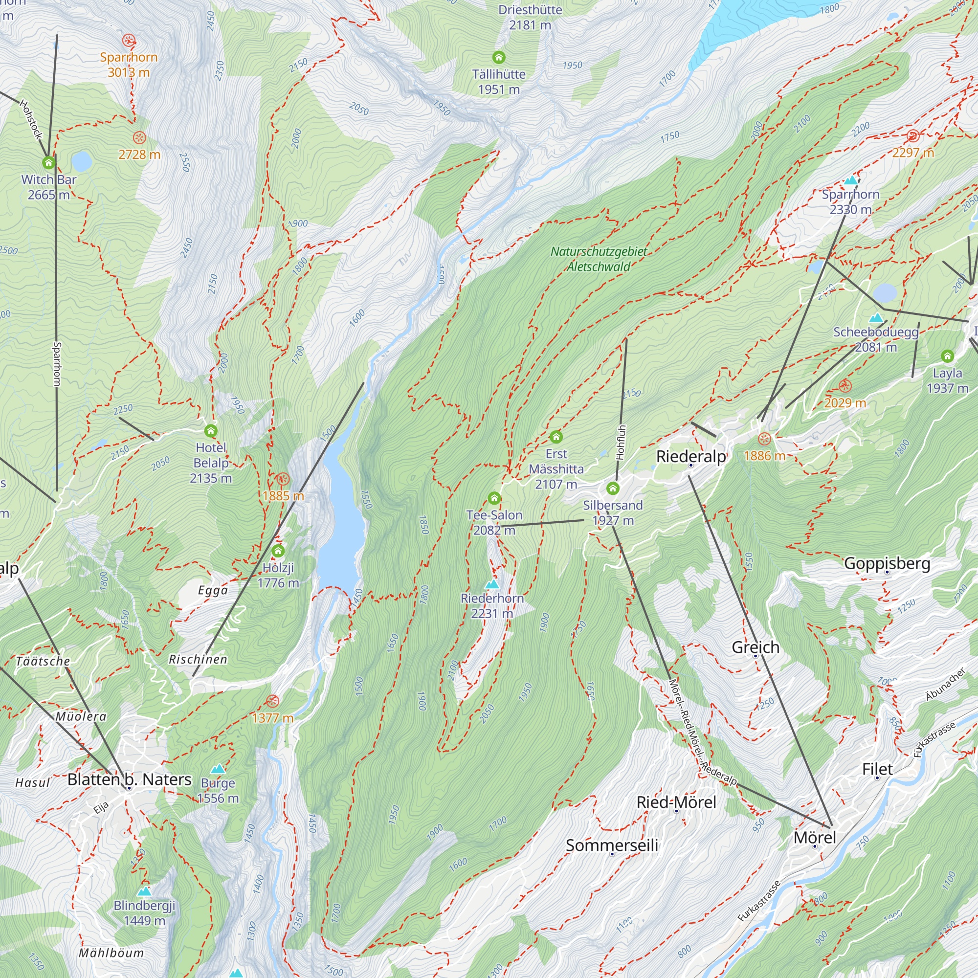 Bellevue Pro Natura map
