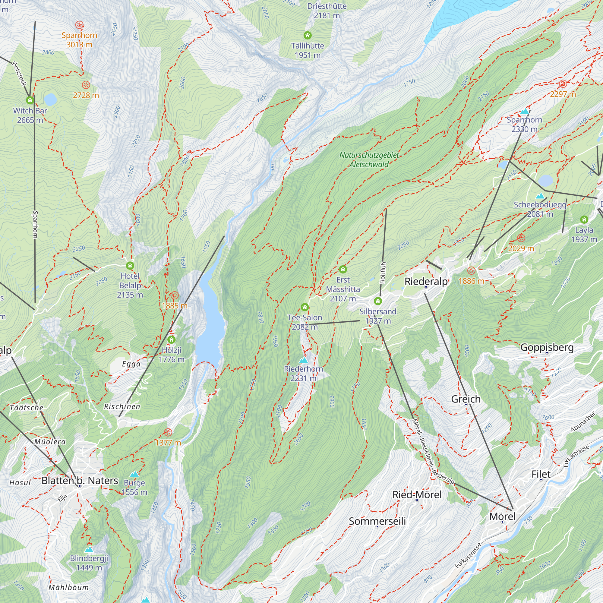 Bellevue Pro Natura map