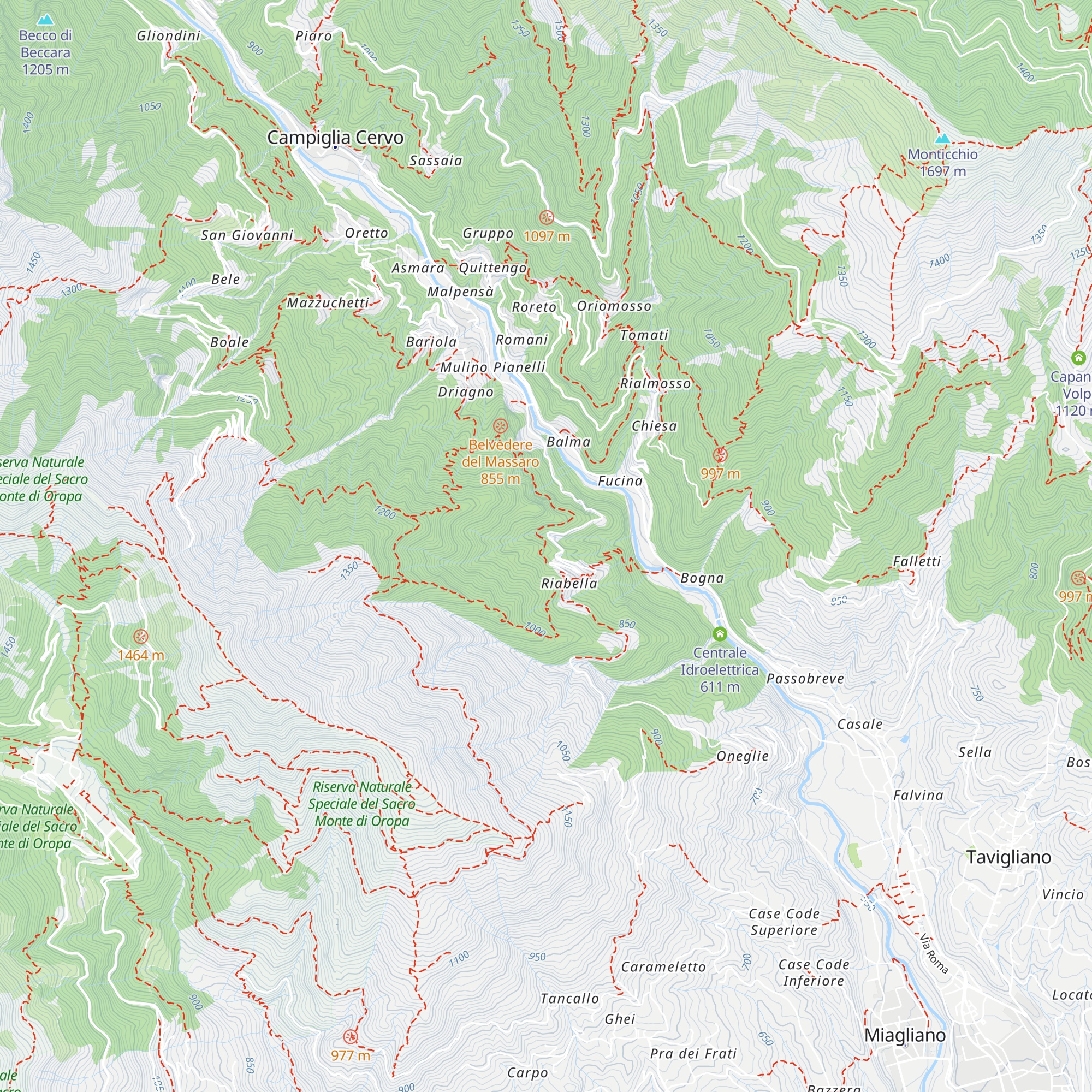 Parco degli Arbo map