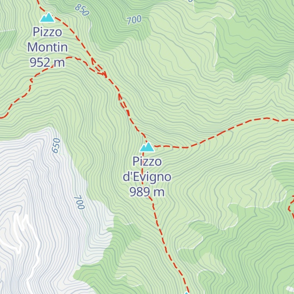 Map of Pizzo d'Evigno