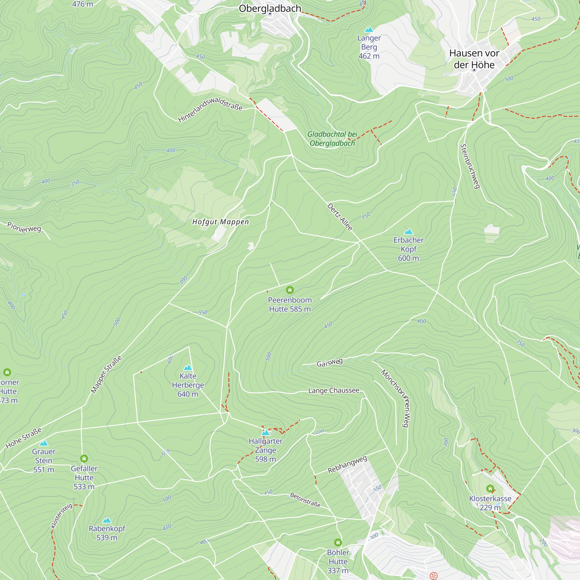 Peerenboom Hütte map
