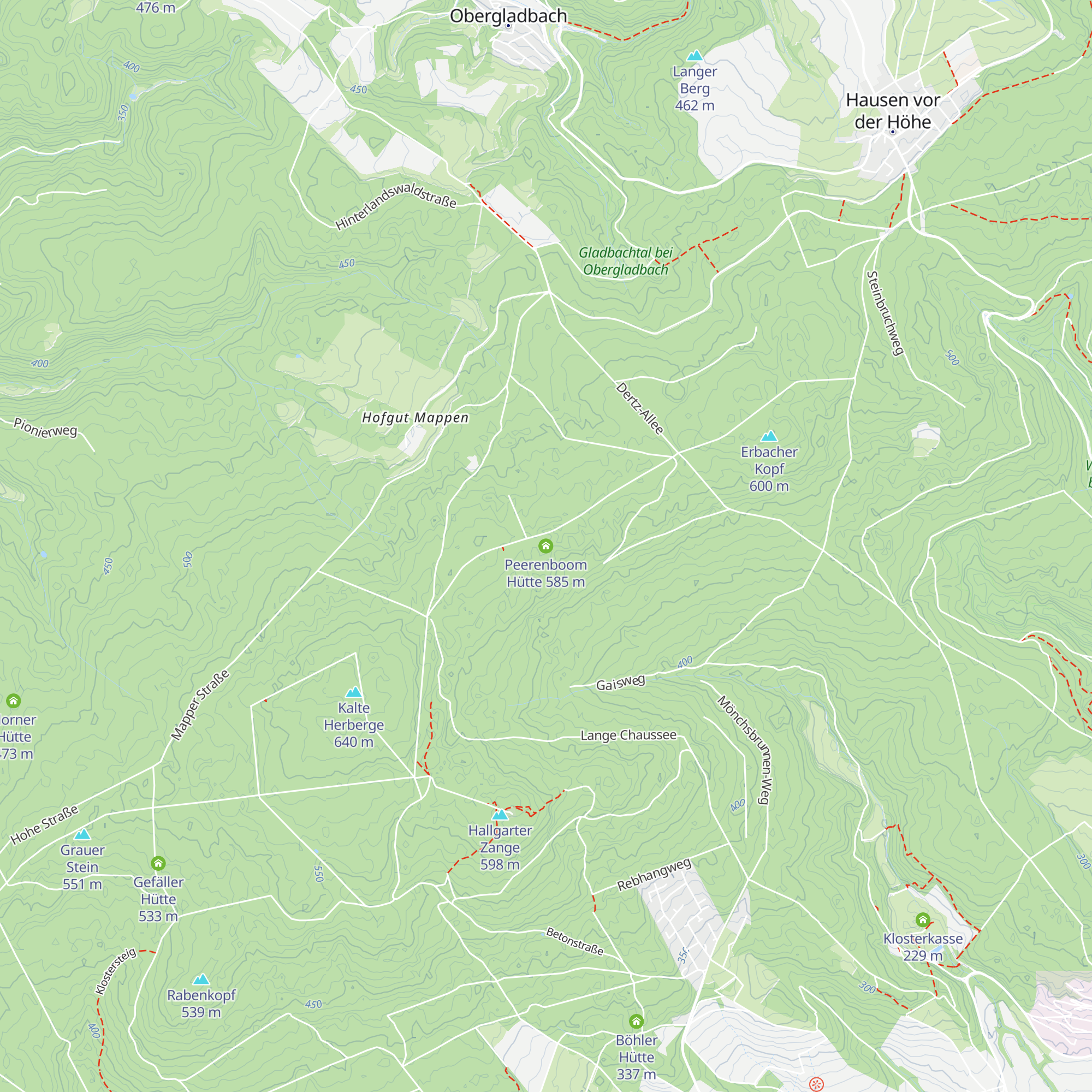 Peerenboom Hütte map