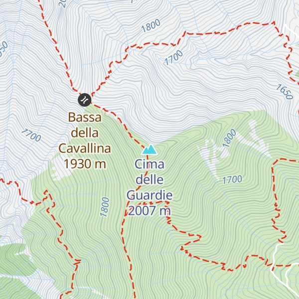 Map of Cima delle Guardie