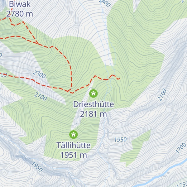 Map of Driesthütte