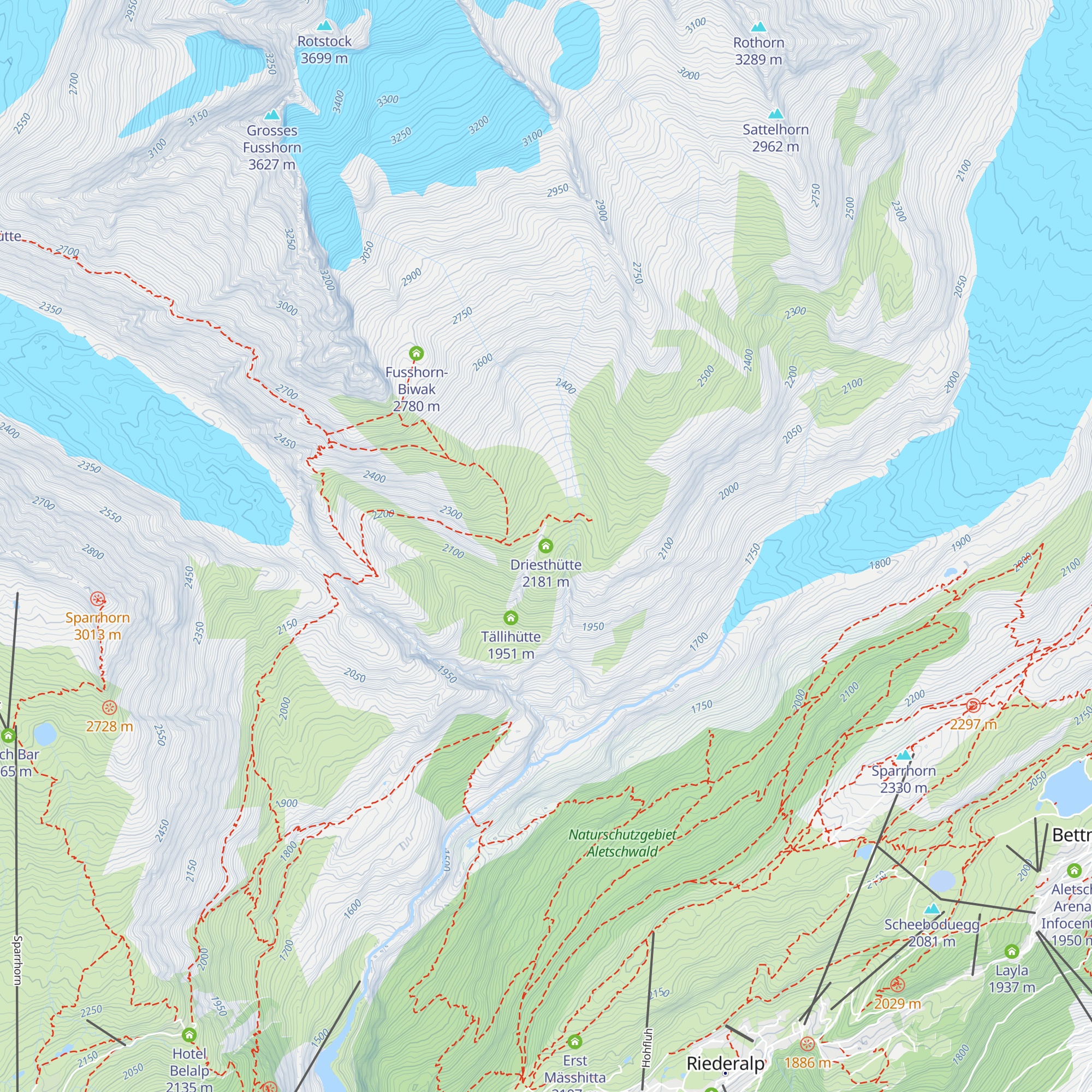 Driesthütte map