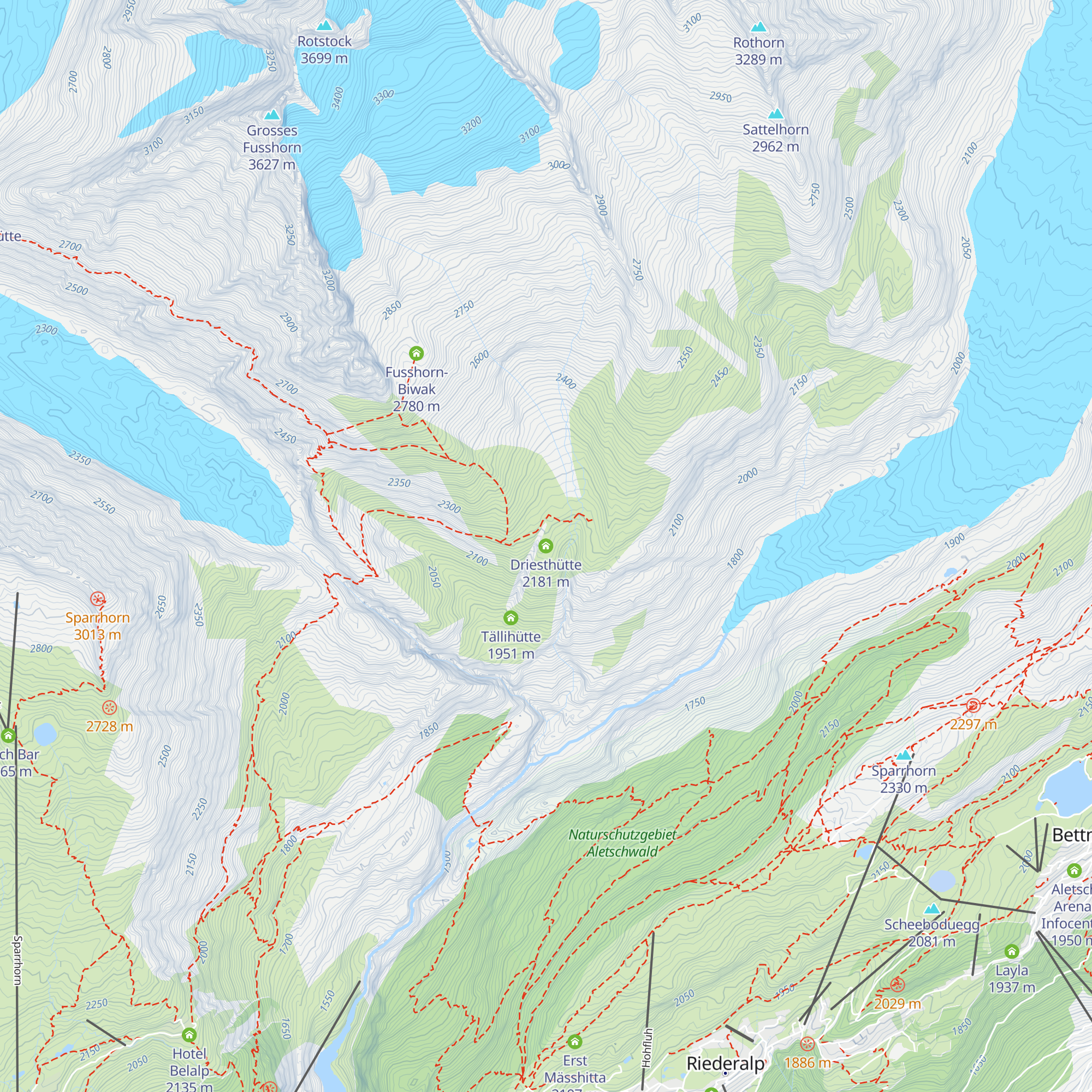 Driesthütte map