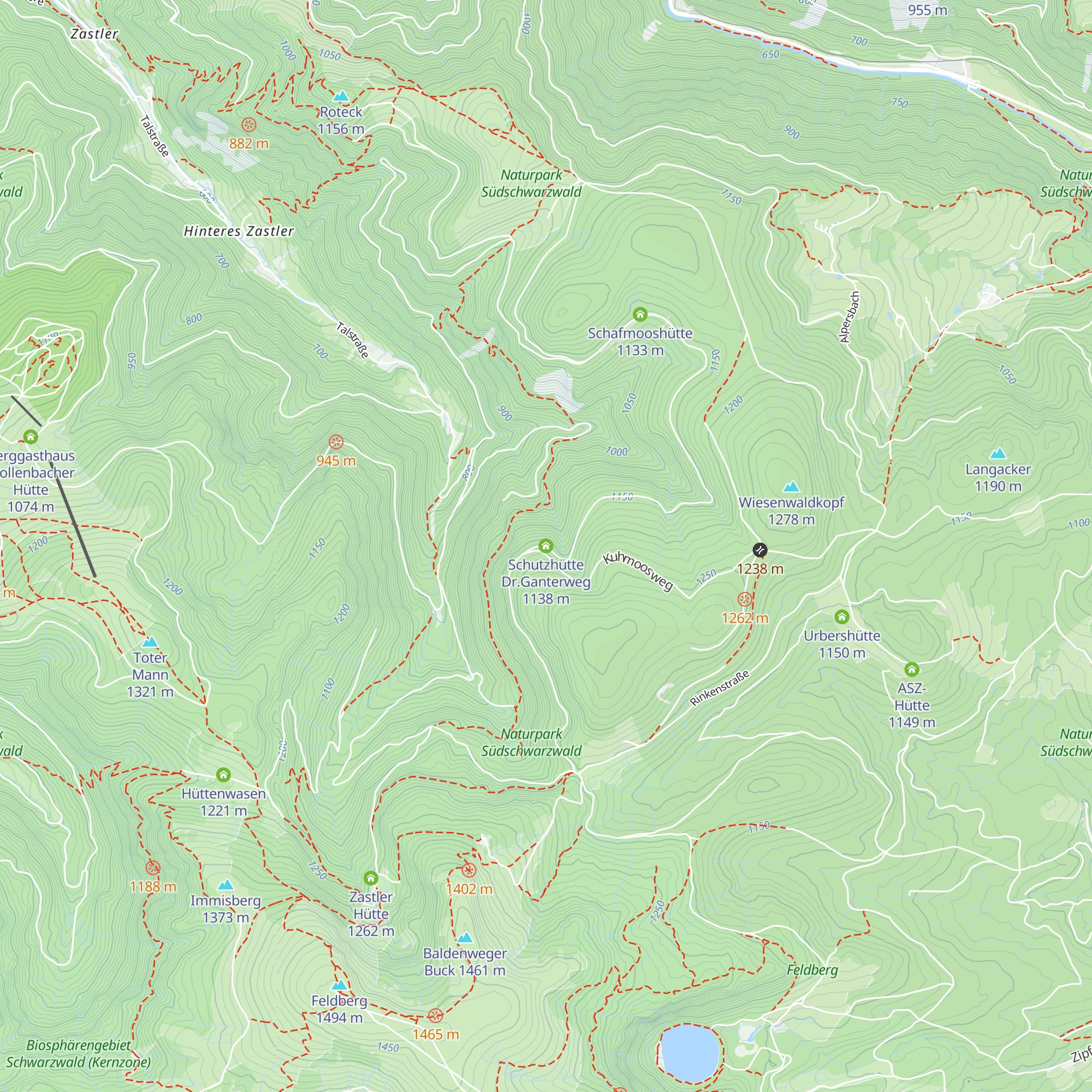 Schutzhütte Dr.Ganterweg map