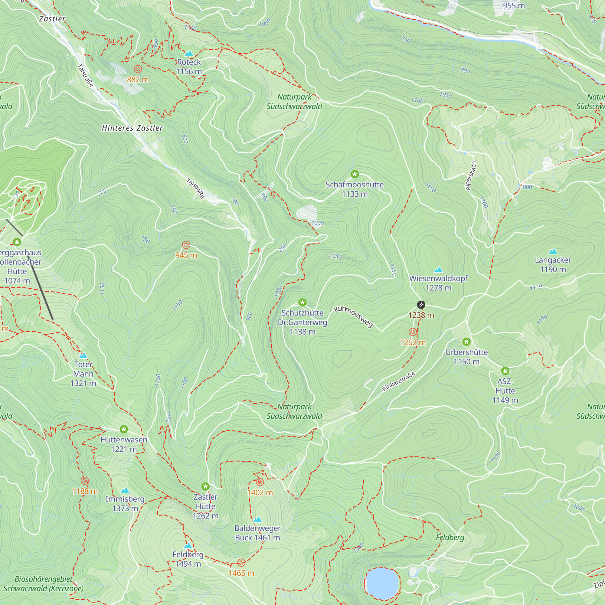 Schutzhütte Dr.Ganterweg map