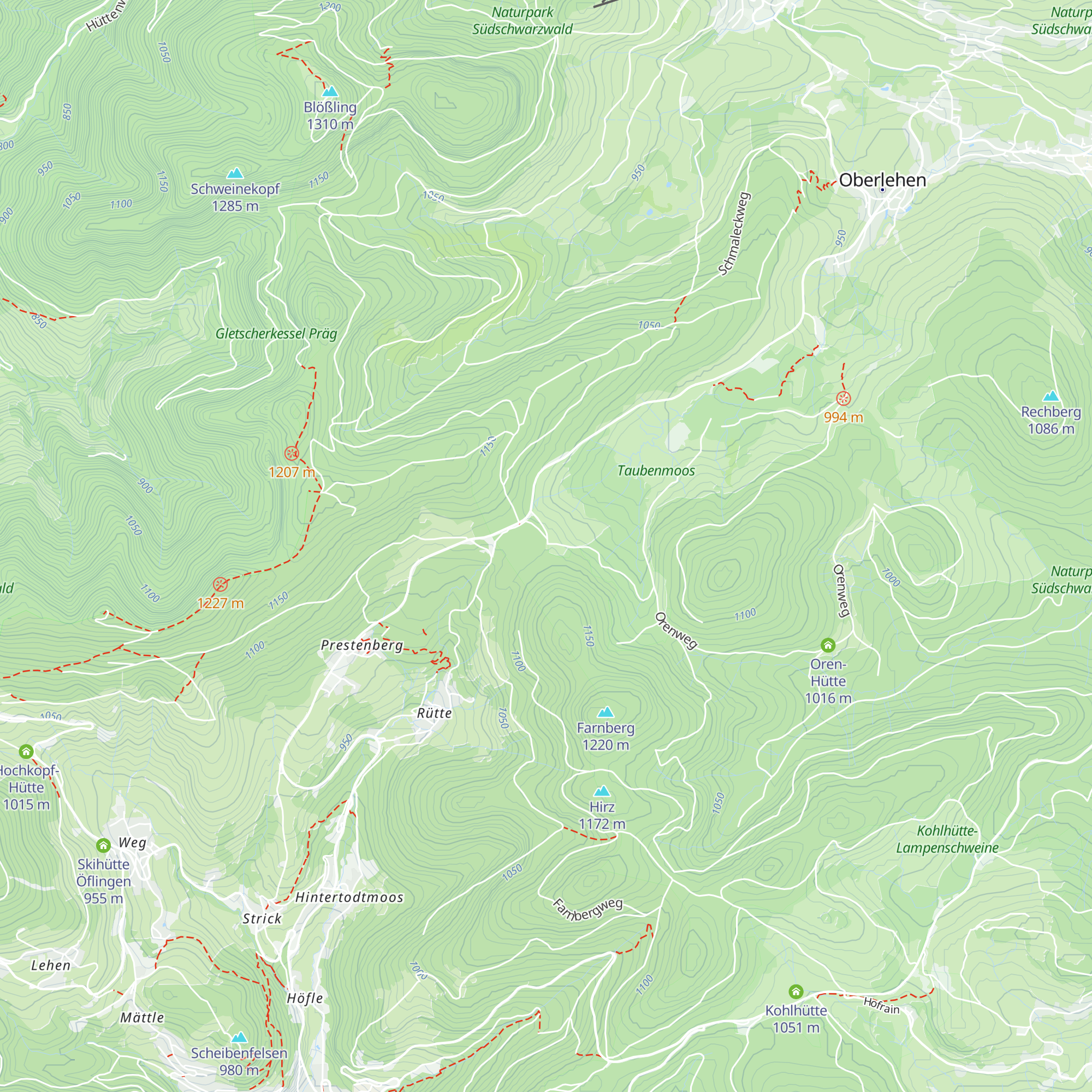 Rot-Kreuz Hütte map