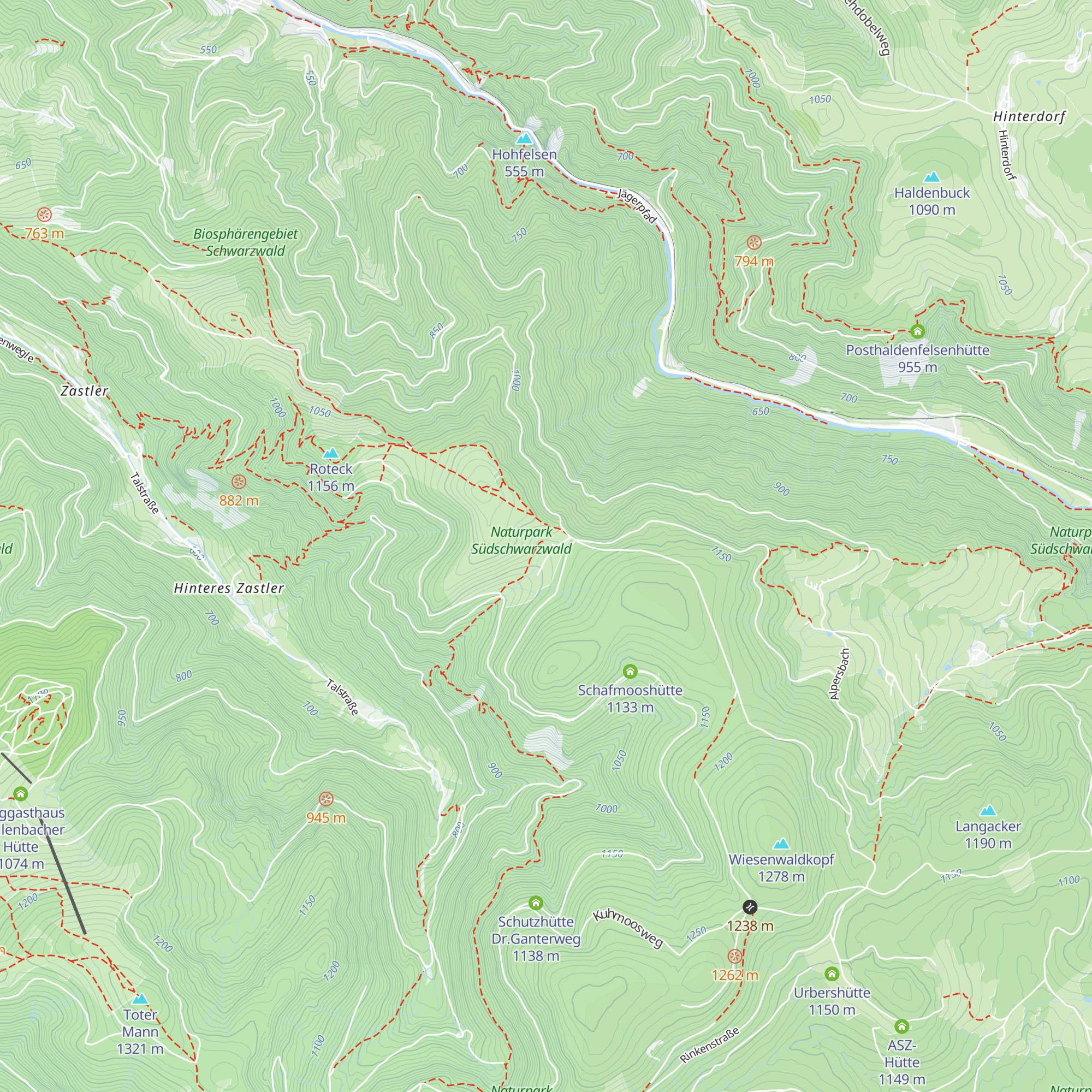 Hinterwaldkopfhütte map